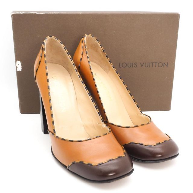 LOUIS VUITTON(ルイヴィトン)の《一点物》LOUIS VUITTON パンプス キャメル ハイヒール 23.5 レディースの靴/シューズ(ハイヒール/パンプス)の商品写真