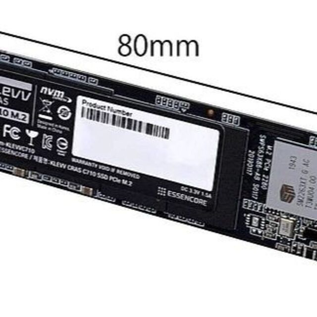 【SSD 512GB】ESSENCORE KLEVV CRAS C710 M.2PC/タブレット