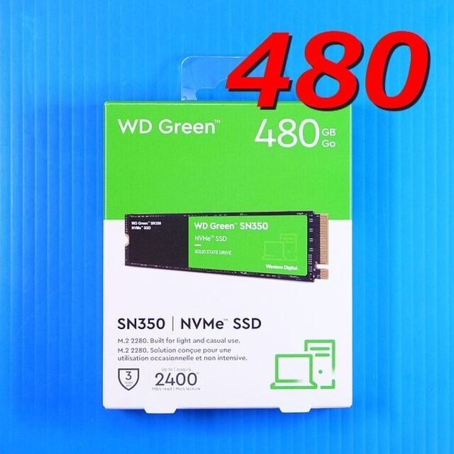 【SSD 480GB】Western Digital Green SN350