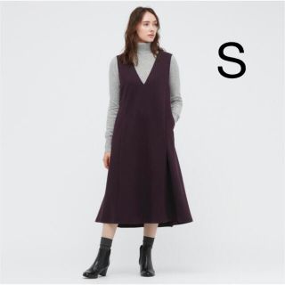 ユニクロ(UNIQLO)のuniqlo ブラッシュドジャージージャンパースカート ユニクロ(ロングワンピース/マキシワンピース)