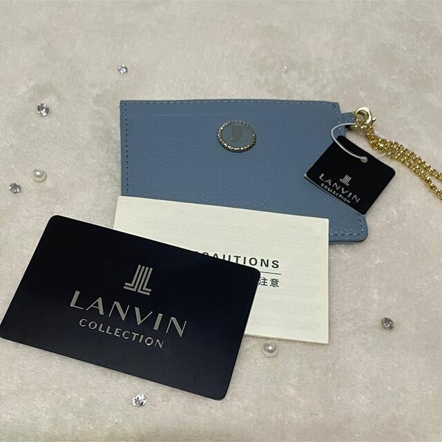 LANVIN COLLECTION(ランバンコレクション)の𓊆  新品 正規品 LANVIN 水色 パスケース 𓊇  レディースのファッション小物(パスケース/IDカードホルダー)の商品写真