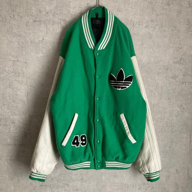 adidas - 極希少 00s adidas スタジャン ワッペン 袖レザー カナダ製