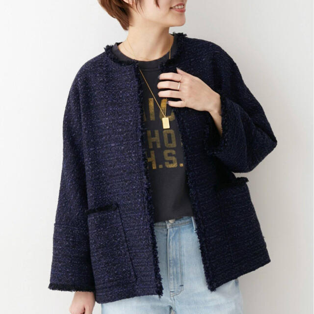 ノーカラージャケット＆NAVY ツィードジャケット　IENA イエナ