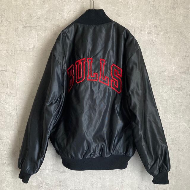 極希少 90s DELONG スタジャン BULLS 刺繍 USA製 黒 M 【代引可
