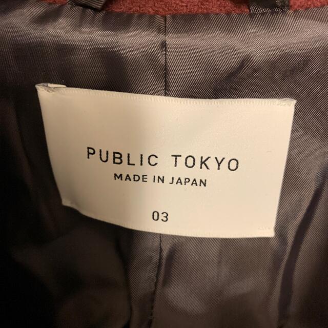 PUBLIC TOKYO(パブリックトウキョウ)のPUBLIC TOKYO アウター チェスターコート ワインレッド 新品未使用 メンズのジャケット/アウター(チェスターコート)の商品写真