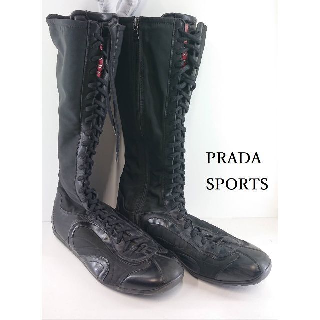 PRADA SPORTS　ロングブーツ　ブラック　サイズ39（25.5cm相当）