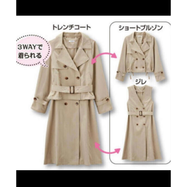 しまむら(シマムラ)のプチプラのあや　トレンチコート レディースのジャケット/アウター(トレンチコート)の商品写真
