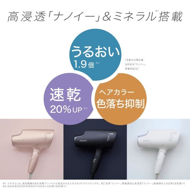 ★新品・未使用品 パナソニック EH-NA0G-P モイストピンクヘアドライヤー2021年09月メーカー