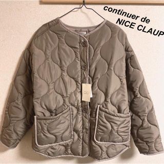 ナイスクラップ(NICE CLAUP)の新品　ナイスクラップ　レディース　キルティングジャケット　モカ(ブルゾン)