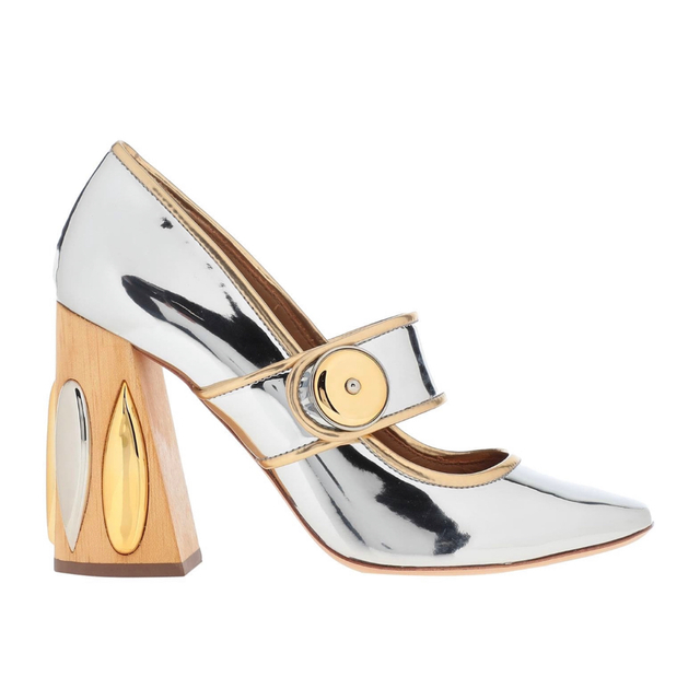 TORY BURCH トリーバーチ US8 パンプス ゴールド シルバー ヒール