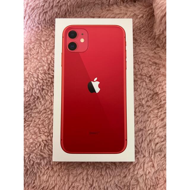 iPhone(アイフォーン)のApple iPhone11 128GB レッド SIMフリー スマホ/家電/カメラのスマートフォン/携帯電話(スマートフォン本体)の商品写真