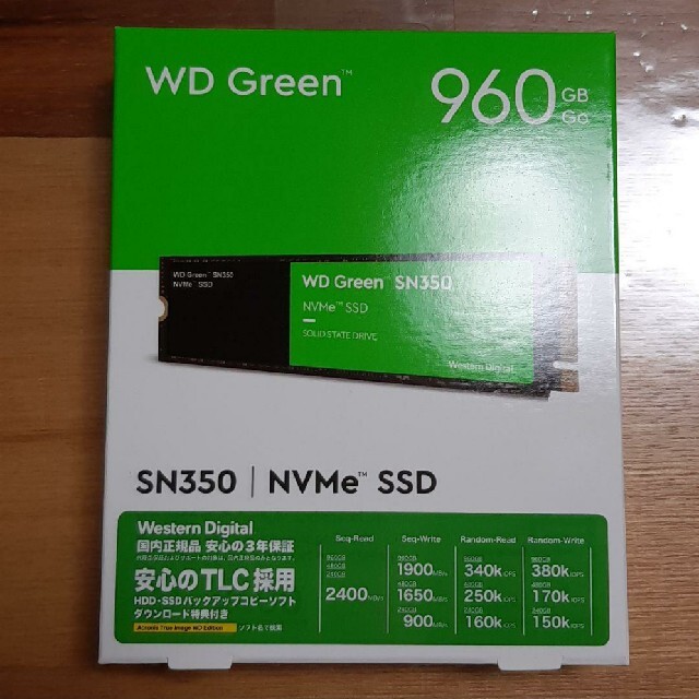 【当店一番人気】 SN350 Green WD NVMe WDS960G2G0C 960GB PCパーツ