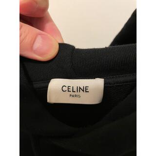 celine - 正規 美品 セリーヌ ロゴ スタッズ パーカー ブラック Mの 