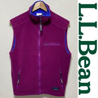 エルエルビーン(L.L.Bean)の美品 80s USA製 L.L.Bean フリースベスト オールド パープル(ベスト/ジレ)