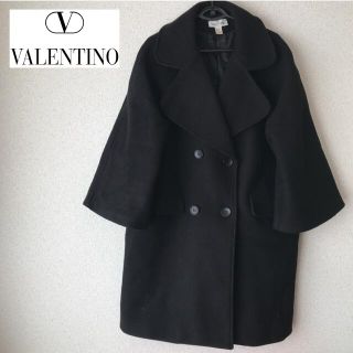 ヴァレンティノ(VALENTINO)のヴァレンティノ　VALENTINO  希少　ヴィンテージ　ロングコート 黒(チェスターコート)