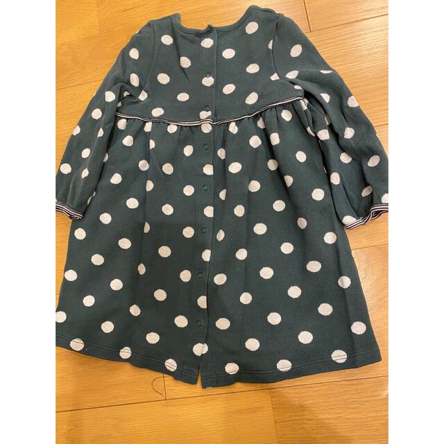 PETIT BATEAU(プチバトー)のプチバトー水玉ワンピース24ヶ月/86cm キッズ/ベビー/マタニティのベビー服(~85cm)(ワンピース)の商品写真