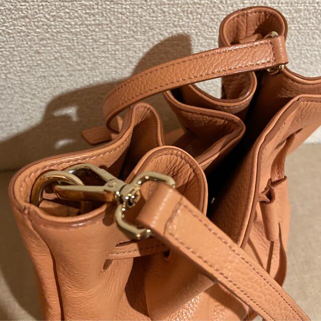 JIL SANDER NAVYの2way巾着サーモンピンクショルダーバッグ elc.or.jp
