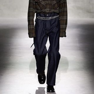 本日限定DRIES VAN NOTEN 20AW ギャザーワイドデニム