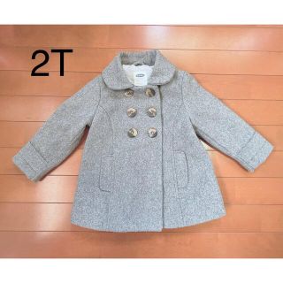 オールドネイビー(Old Navy)の＊中古＊オールドネイビー　グレー　コート　2T 90-95ぐらい(ジャケット/上着)