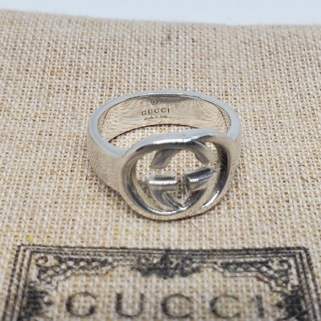 Gucci(グッチ)の【廃盤品】GUCCI ブリットシルバー インターロッキングG リング 【7号】 メンズのアクセサリー(リング(指輪))の商品写真