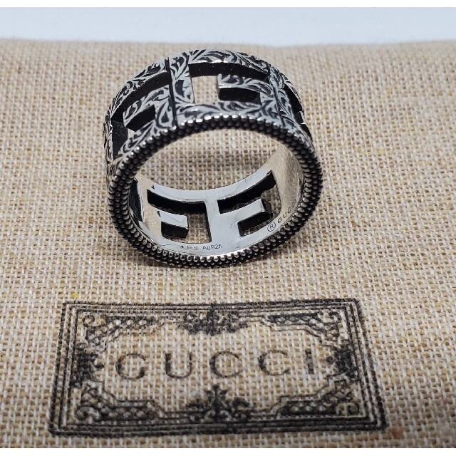 Gucci(グッチ)の【廃盤品】GUCCI ブリットシルバー インターロッキングG リング 【7号】 メンズのアクセサリー(リング(指輪))の商品写真