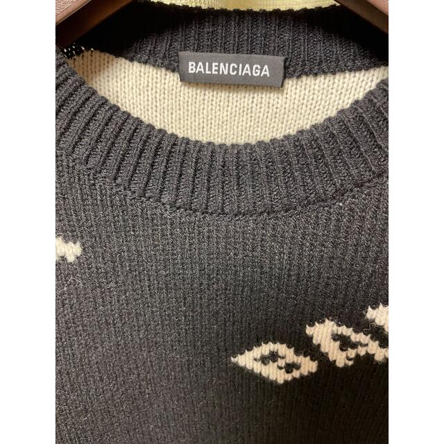 【美品】定価14.52万 バレンシアガ ジャカードニット ロゴ セーター/M 【美品】定価14.52万 バレンシアガ ジャカードニット ロゴ セーター/M
