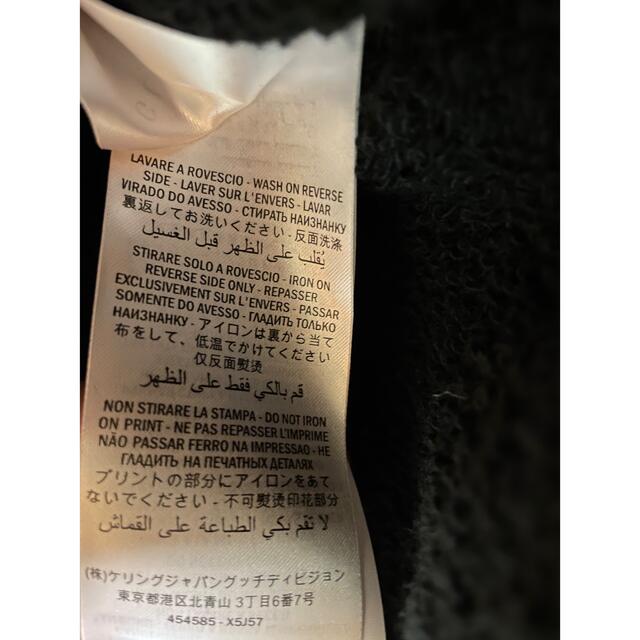 【ほぼ新品】定価13.31万/グッチ ロゴ コットン スウェットシャツ 黒/M