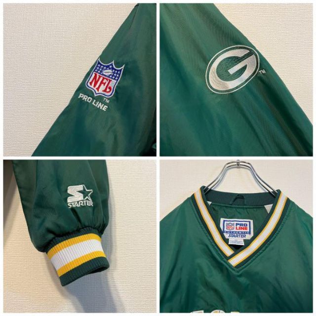 90s NFLパッカーズ スターター ナイロンジャケット プルオーバー 90s NFLパッカーズ スターター ナイロンジャケット プルオーバー