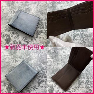 新品 未使用本革 二つ折り 財布 お財布 カード コンパクト 収納 ミニ(財布)