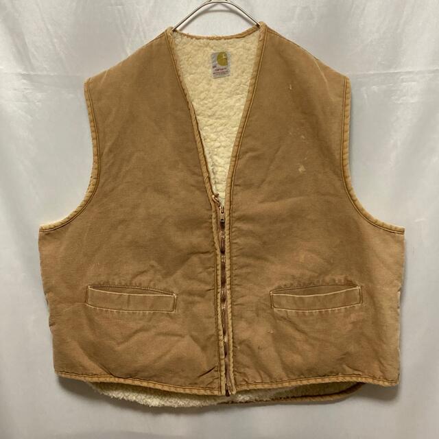 60's Carhartt カーハート ボアベスト キャメル XXL ダック地