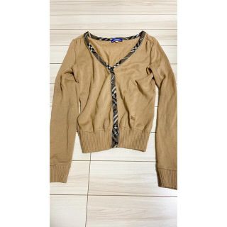 バーバリーブルーレーベル(BURBERRY BLUE LABEL)の【お値下げしました！】バーバリーブルーレーベル　ベージュカーディガン(カーディガン)