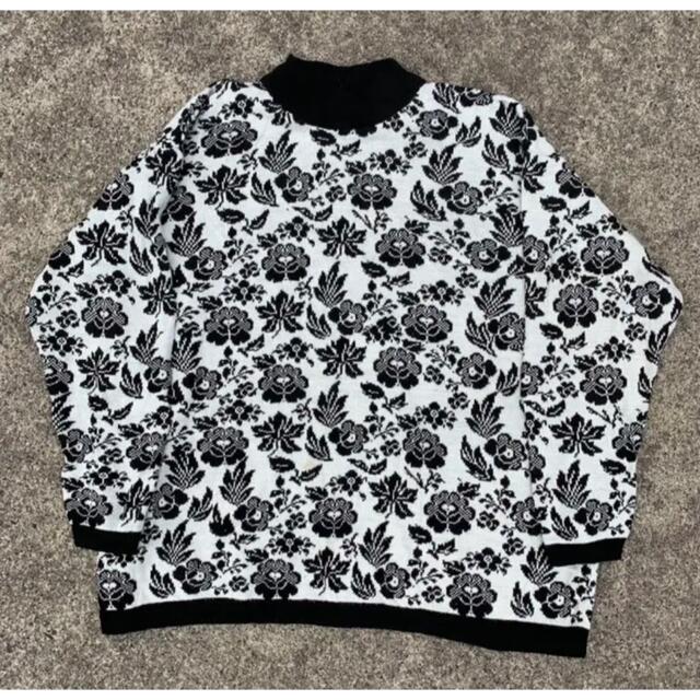 vintage Flower pattern knit  90's花柄ニット