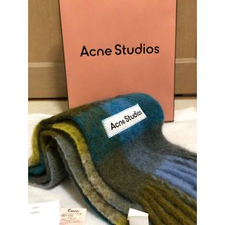 アクネストゥディオズ(Acne Studios)のAcne studious マフラー ラージチェックスカーフ モヘア(マフラー/ショール)