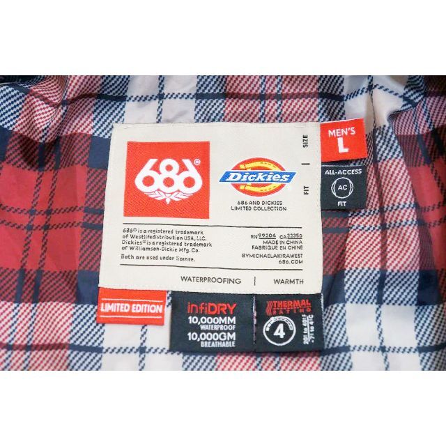 686 Dickies ディッキーズ コラボウエア ジャケット Lの通販 by 686 Dickies ディッキーズ コラボウエア ジャケット Lの通販 by