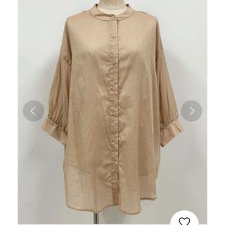 ピッチン(PICCIN)のPICCIN ノーカラーシアーブラウス 新品(シャツ/ブラウス(長袖/七分))