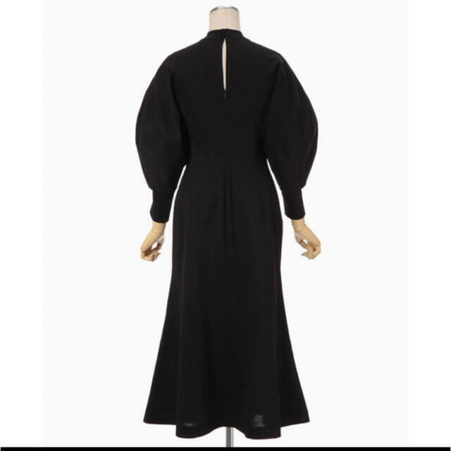 マメクロゴウチ　Classic Cotton Dress - black