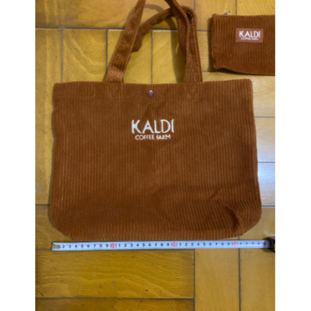 KALDI - 【カルディ】KALDI トートバッグ＋ミニポーチ コーデュロイ風