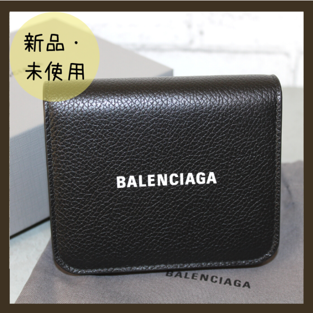 30 割引ブラック系贅沢品 新品未使用 Balenciaga 折りたたみ 三つ折り 財布 黒 折り財布 メンズブラック系 Tiamer Com