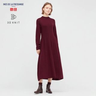 ユニクロ(UNIQLO)のユニクロ　3Dニットワンピース　イネス(ロングワンピース/マキシワンピース)