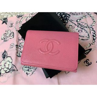 シャネル(CHANEL)の美品！CHANEL♡26番台　キャビアスキン　コンパクトウォレット(財布)