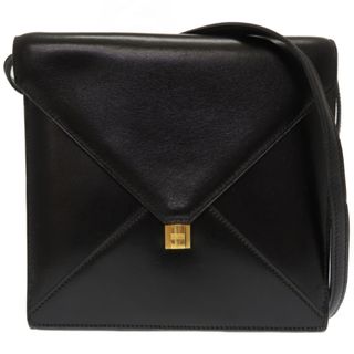 エルメス(HERMES)のエルメス カデナ金具 カデナ金具 2WAY ボックスカーフ ショルダーバッグ クラッチバッグ ヴィンテージ ブラック ゴールド金具 0059【中古】HERMES(ショルダーバッグ)