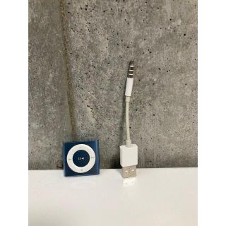 アイポッド(iPod)のiPod shuffle ブルー　第四世代　2GB(ポータブルプレーヤー)