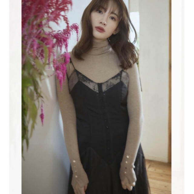 Herlipto Lace-Satin Cami Dress キャミドレス レディース ワンピース ...