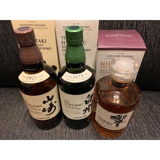 サントリー(サントリー)の山崎 白州 響 箱付き3本セット(ウイスキー)