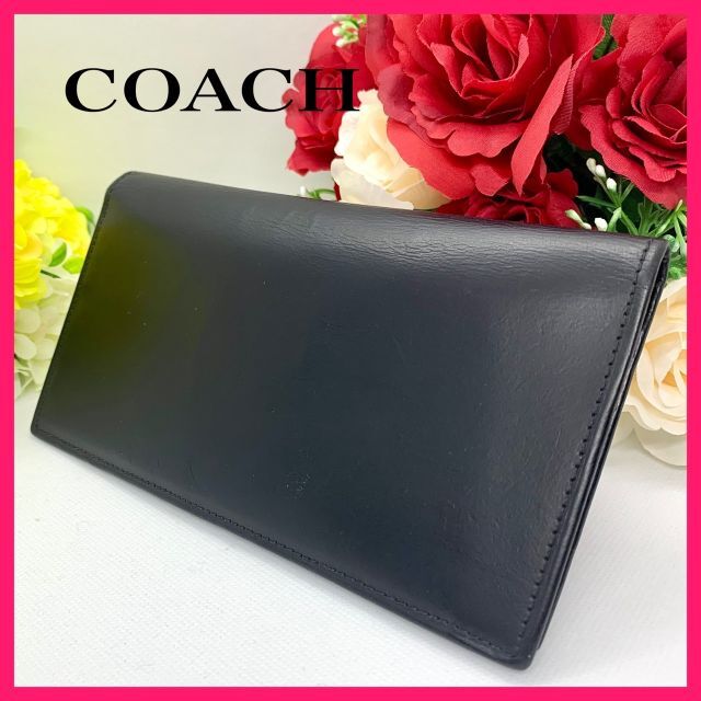 COACH(コーチ)のCOACH 　コーチ　長財布　二つ折り　札入れ　ブラック 　 レディースのファッション小物(財布)の商品写真