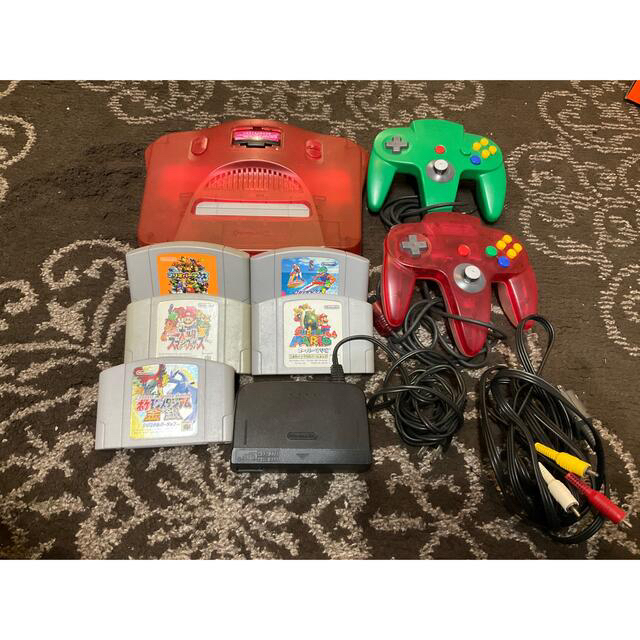 Nintendo64本体＋カセット5個＋コントローラー2個エンタメ/ホビー