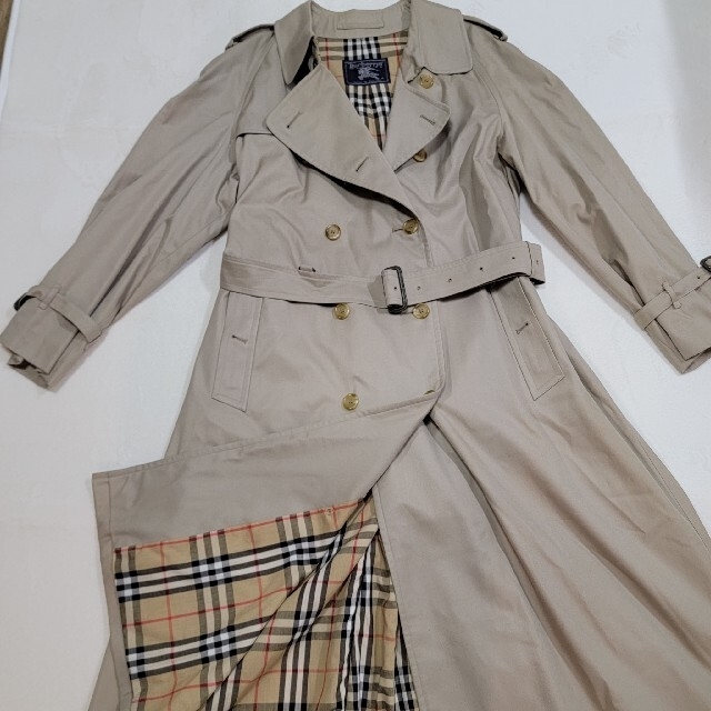 Burberry 中綿ファー取り外し可能トレンチコート 裏面ノバチェック柄-