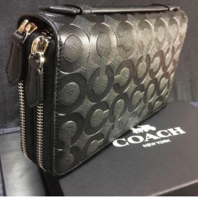 COACH(コーチ)の新品コーチ ダブルジップ オプアート ダブルファスナー オーガナイザー 長財布 メンズのファッション小物(長財布)の商品写真