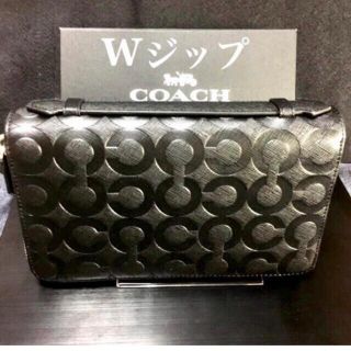 COACH - 新品コーチ ダブルジップ オプアート ダブルファスナー