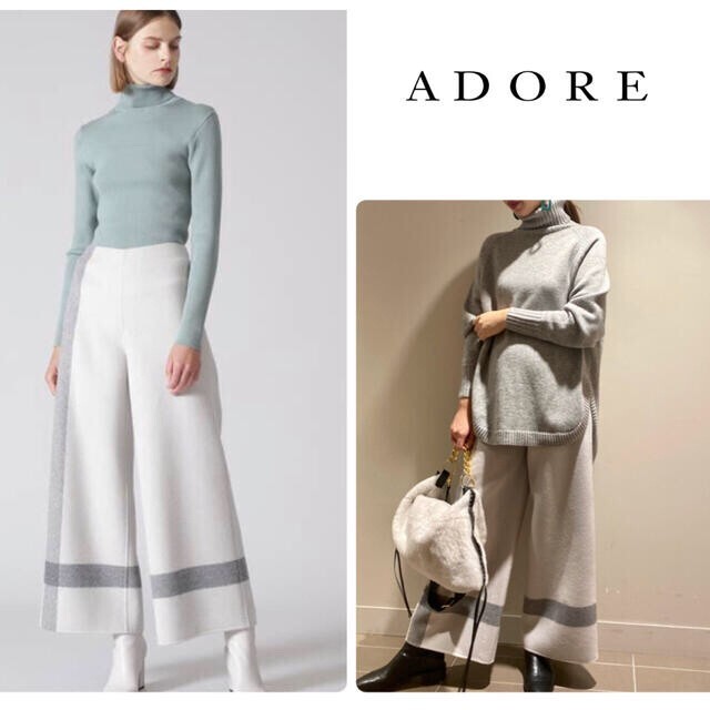 送料無料(沖縄は1000円) ADORE / アドーア クロスパネルリバーパンツ